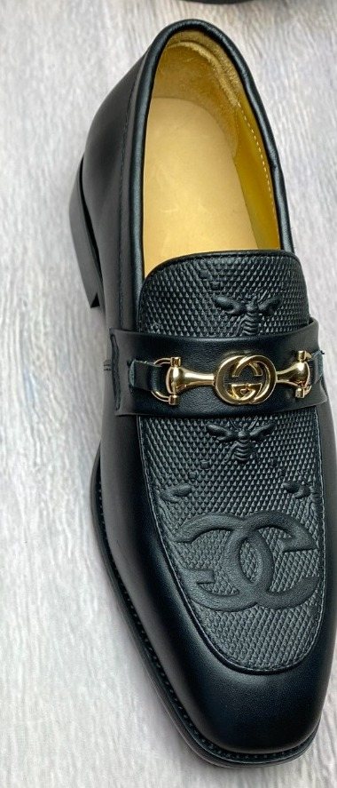 Gucci Black Gold-Tone Hardware Loafers