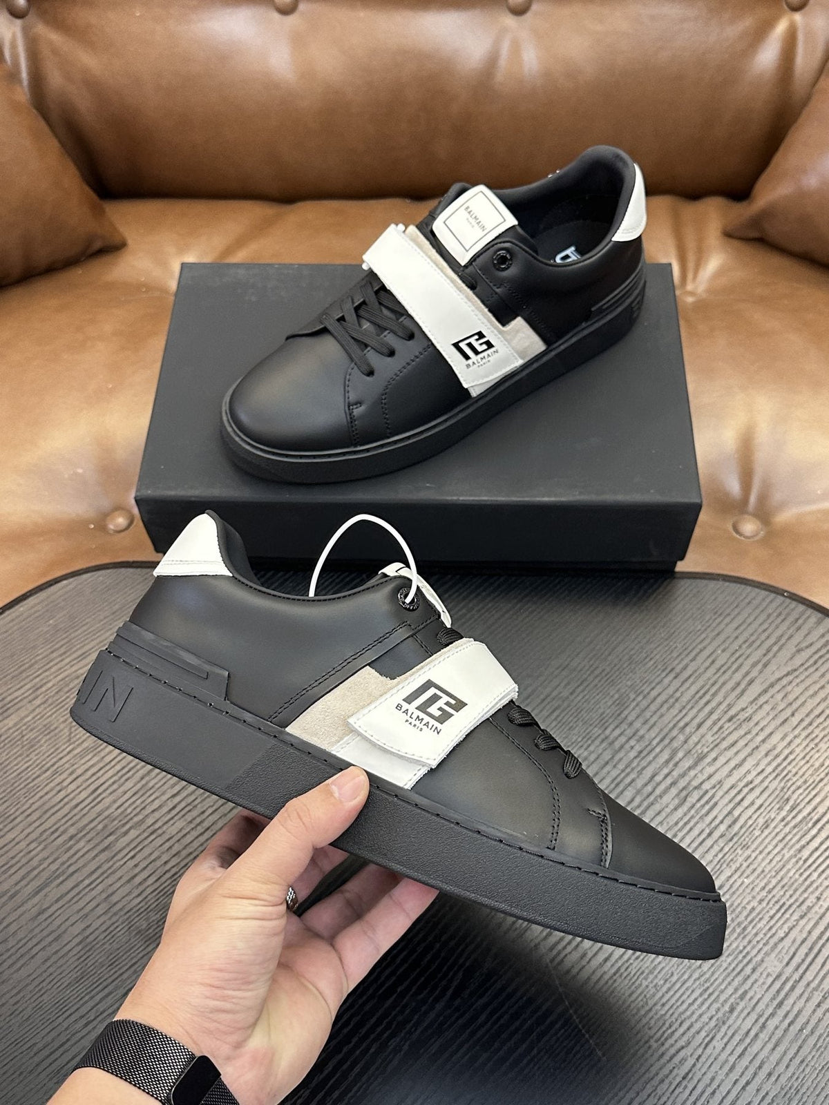 Balmain B-Skate Strap Sneakers