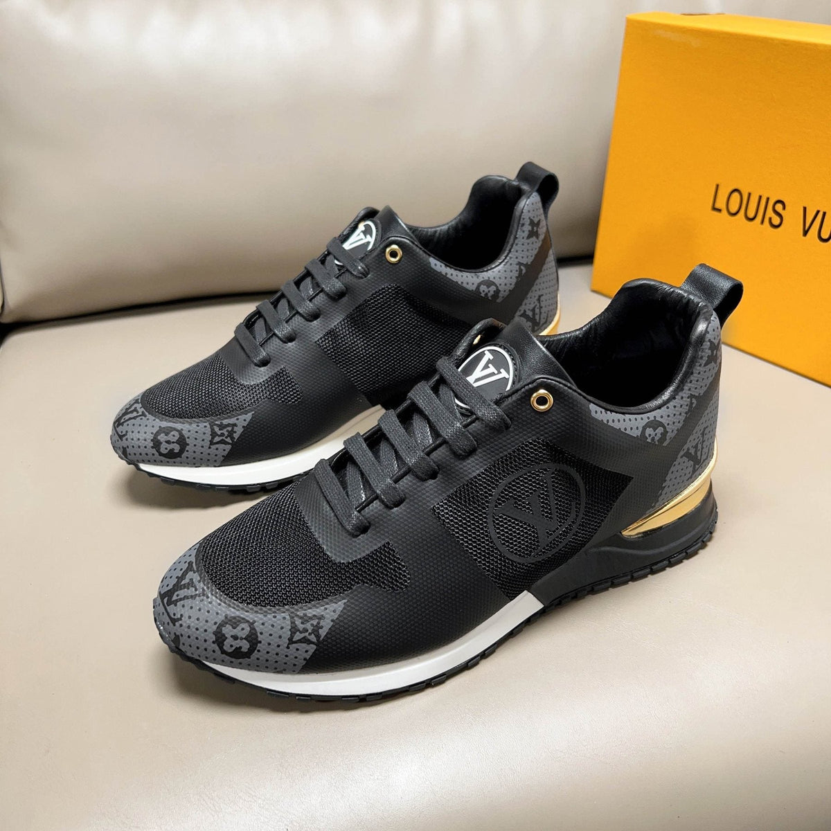Louis Vuitton Patterned Panel Sneakers