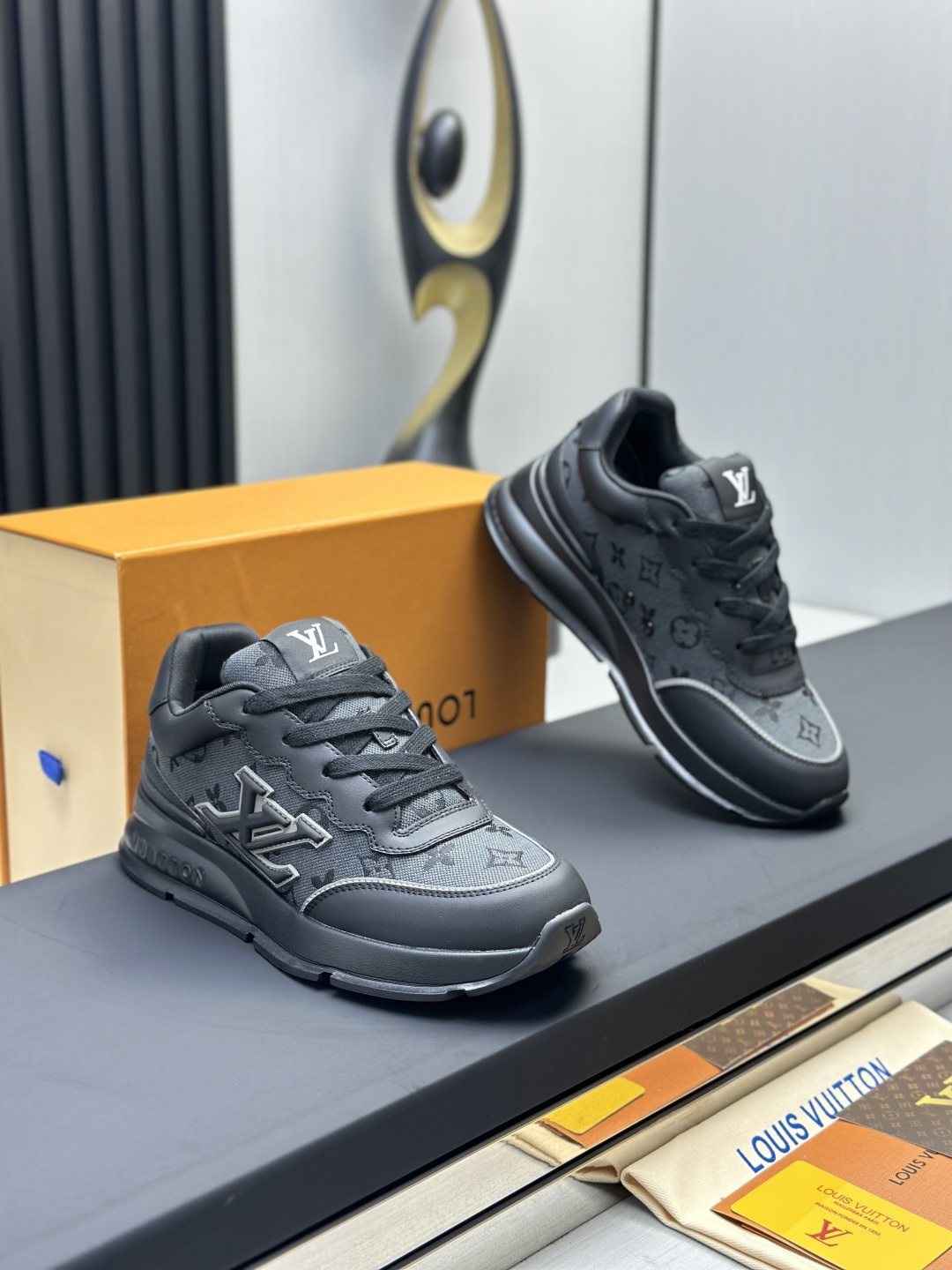 Louis Vuitton Low-Top Lace-Up Sneakers