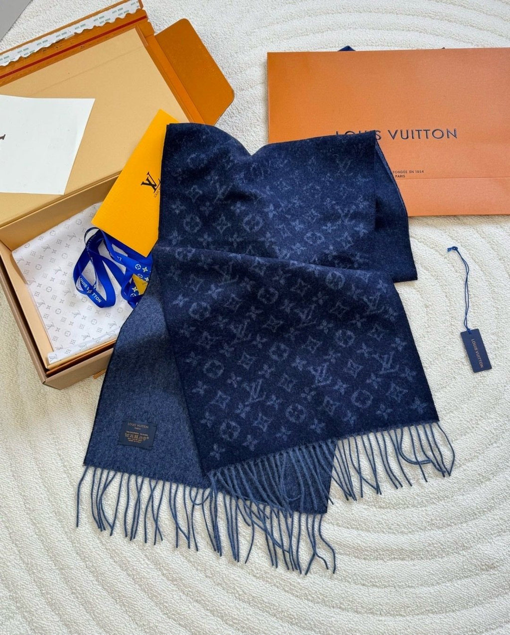 Louis Vuitton Monogram Fringe Scarf