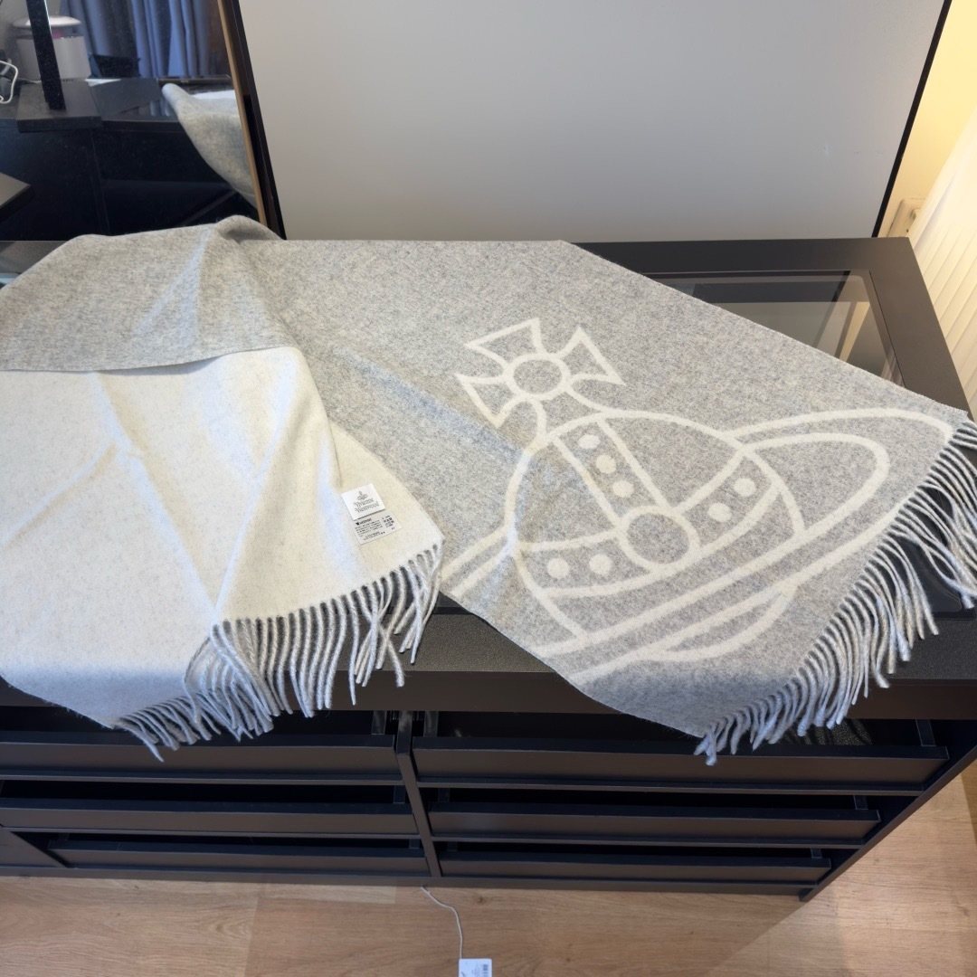 Vivienne Westwood Orb Fringed Scarf