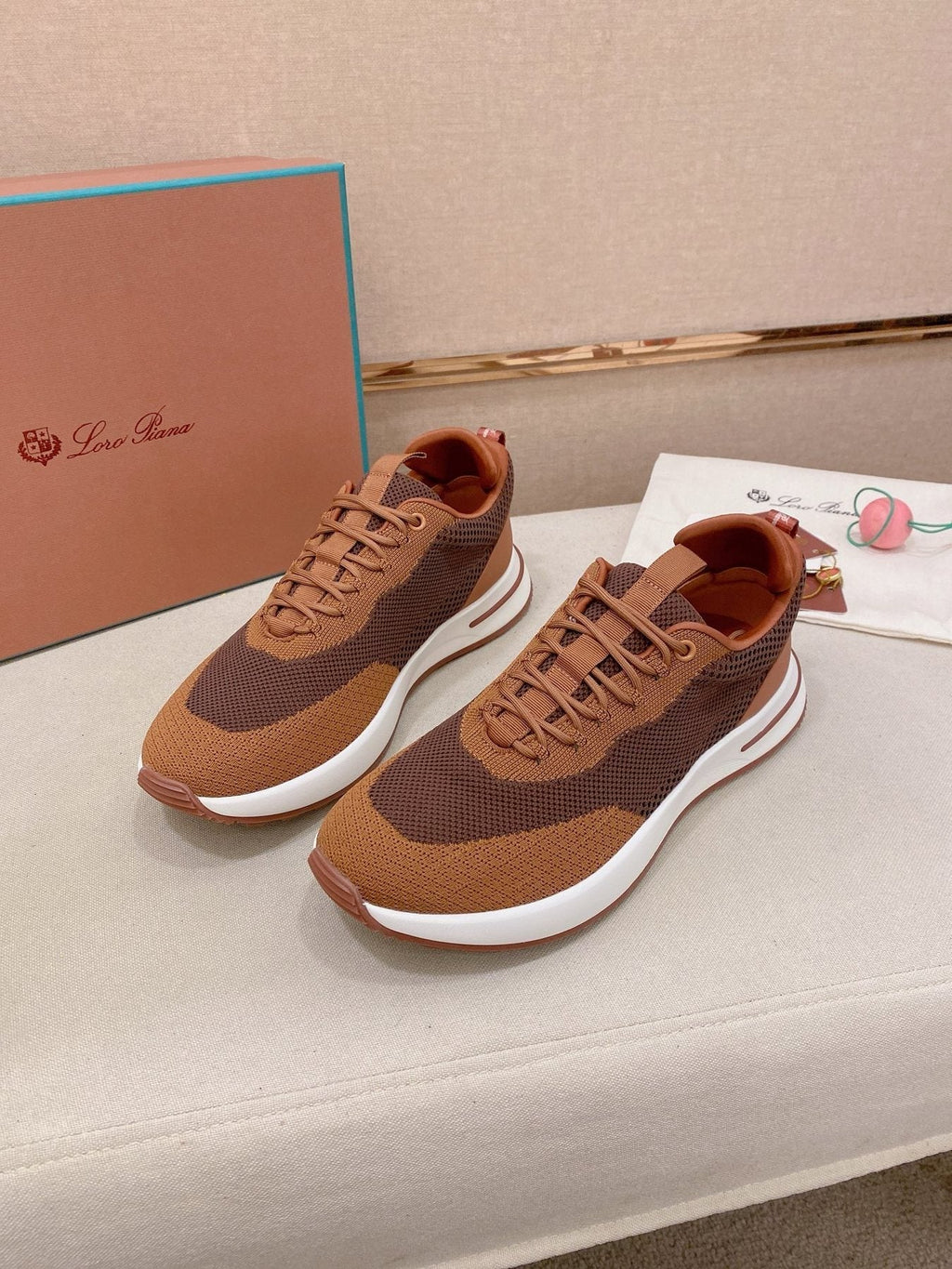 Loro Piana Knit Low-Top Sneakers