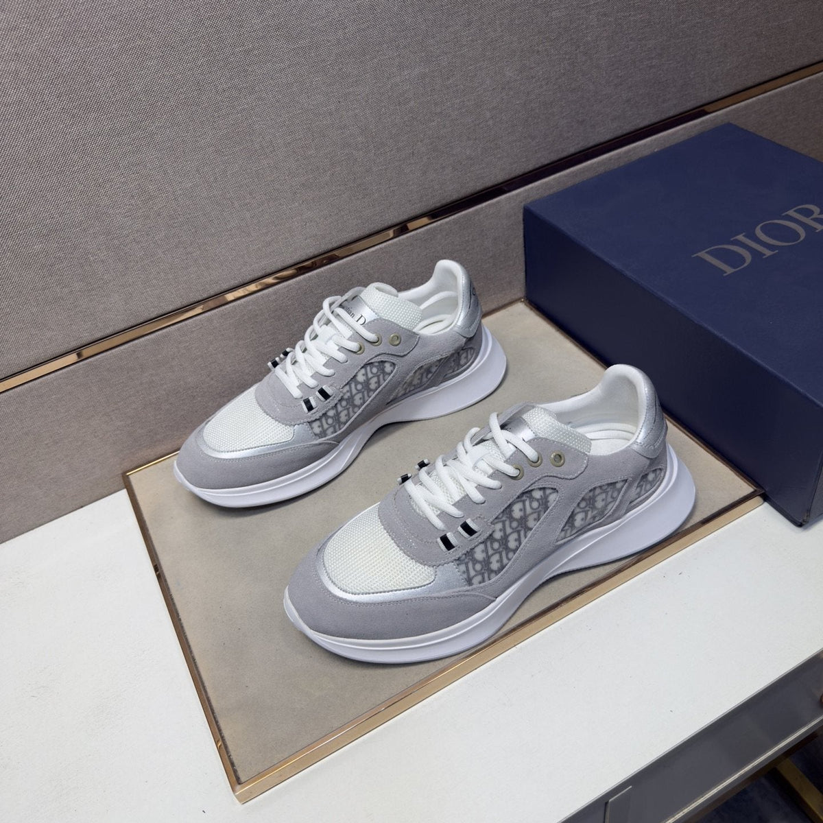 Dior Men's Paneled Low-Top Sneakers