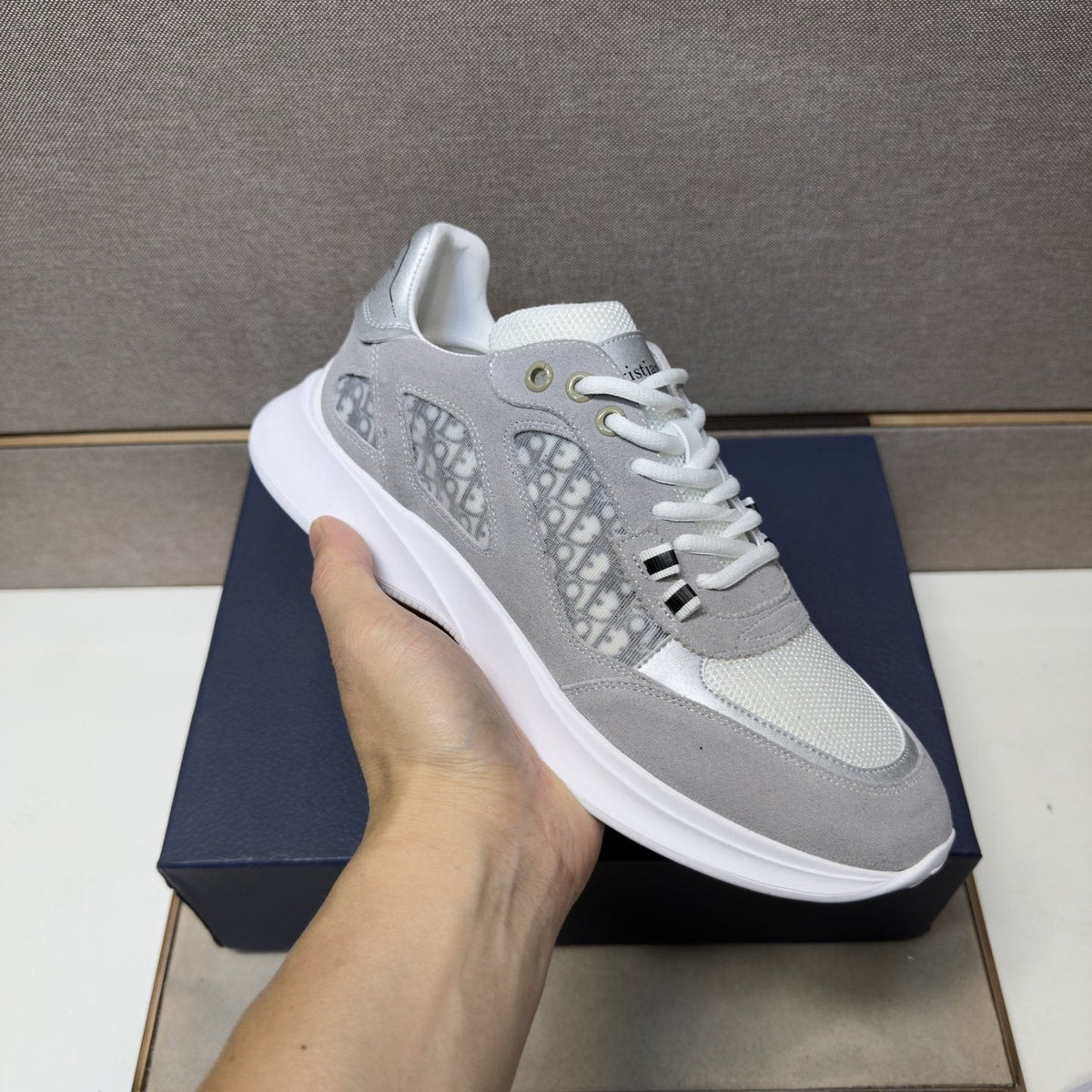 Dior Men's Paneled Low-Top Sneakers