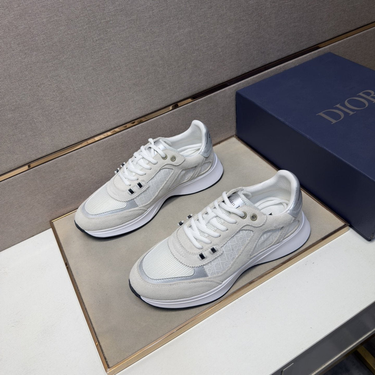 Dior Men's Paneled Low-Top Sneakers