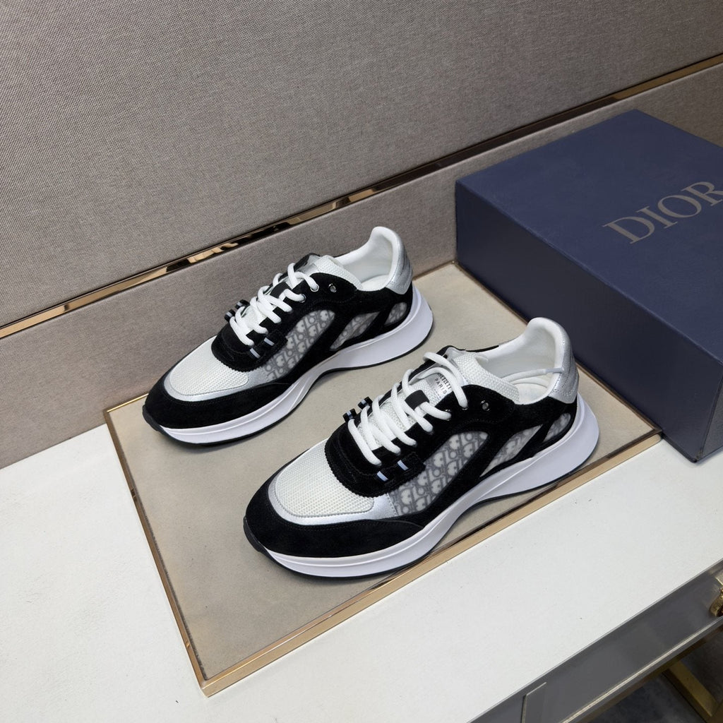 Dior Men's Paneled Low-Top Sneakers