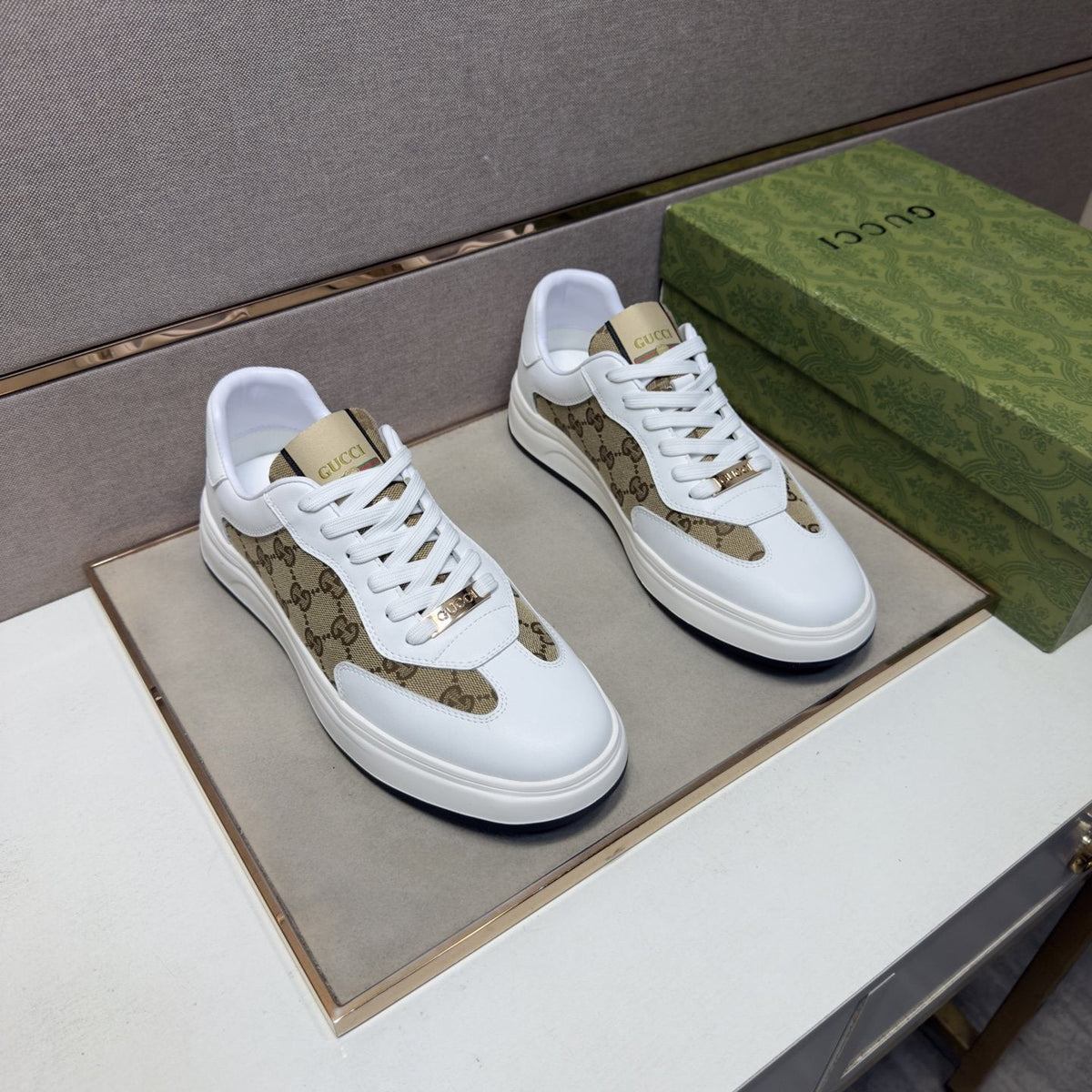 Gucci Men's Patterned-Panel Sneakers