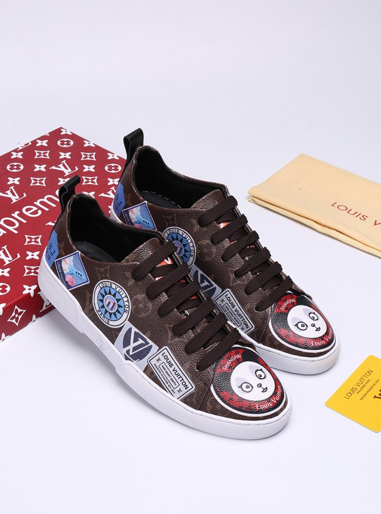 Louis Vuitton Black Graphic Low-Top Sneakers