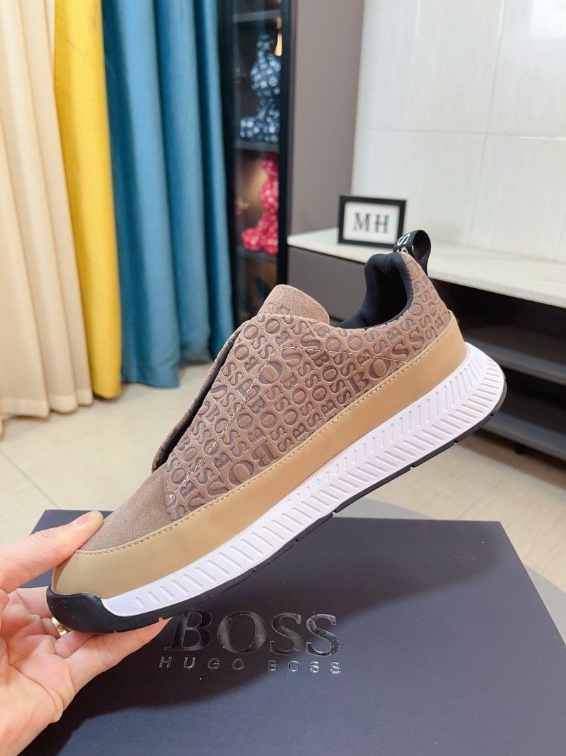 Hugo Boss Textured Slip-On Sneakers