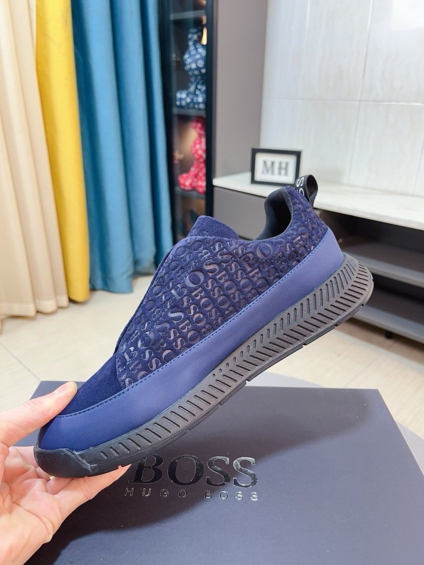 Hugo Boss Textured Slip-On Sneakers