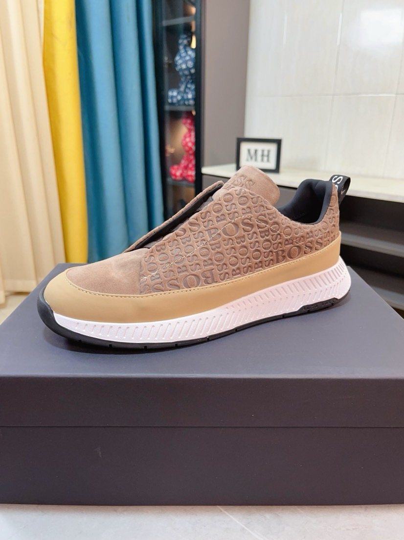 Hugo Boss Textured Slip-On Sneakers