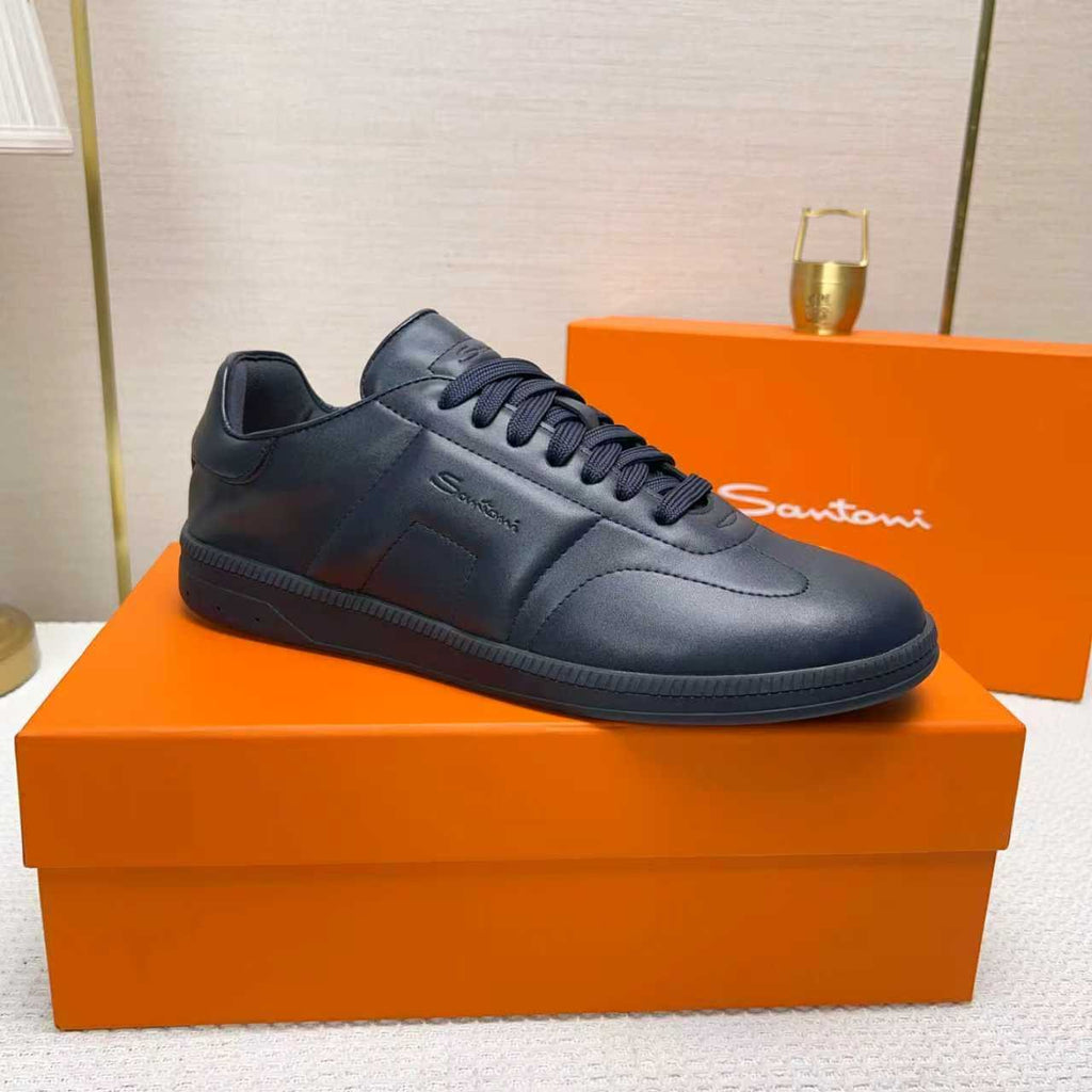 Santoni Embossed Low-Top Sneakers