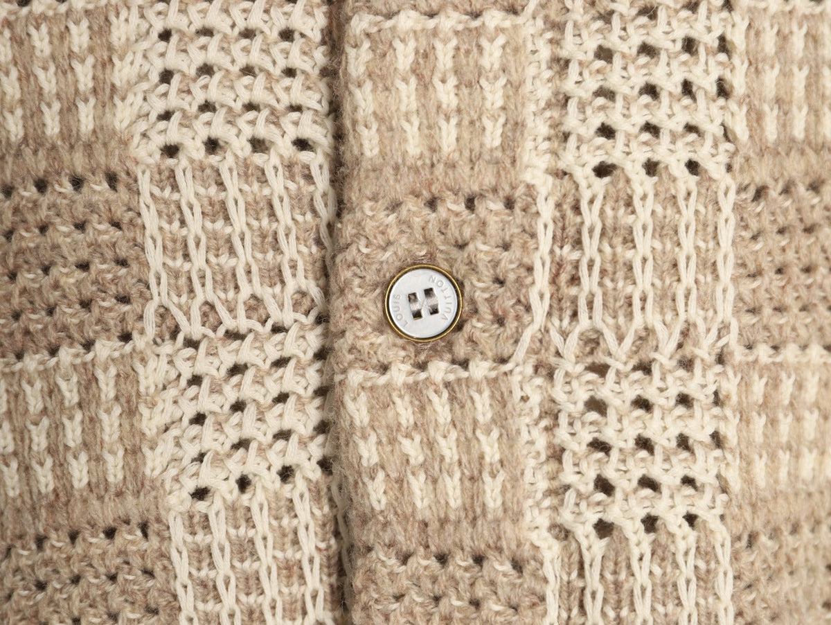 Louis Vuitton Checkered Jacquard Knit Cardigan